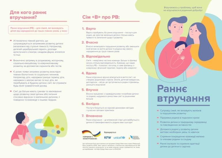 Раннє втручання – турбота з перших кроків життя